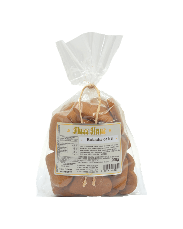 Biscoito Pão de Mel - Sem Glúten, Sem Leite e Sem Soja - Produtos