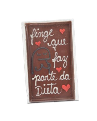 Barra de Chocolate Bento Finge que faz parte da Dieta 75g