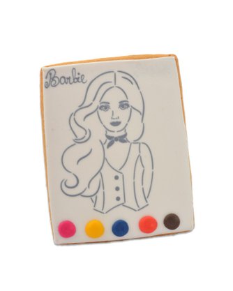Bolacha Amanteigada para Colorir Barbie 60g