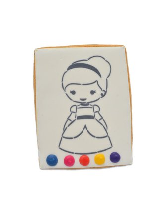 Bolacha Amanteigada para Colorir Cinderela 60g