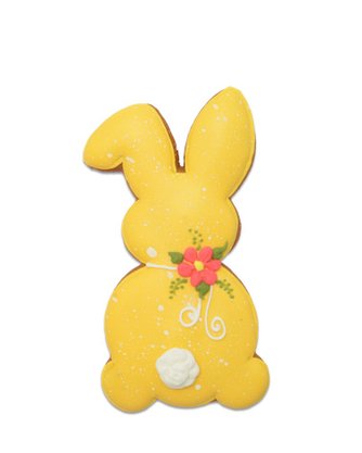 Bolacha de Mel com Especiarias Coelho Amarelo com Laço e Flor 20g