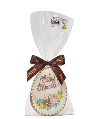 Bolacha de Mel com Especiarias Ovo Branco com Arranjo 15g
