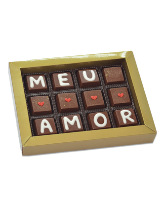 Caixa com Bombons de Chocolates Meu Amor 200g