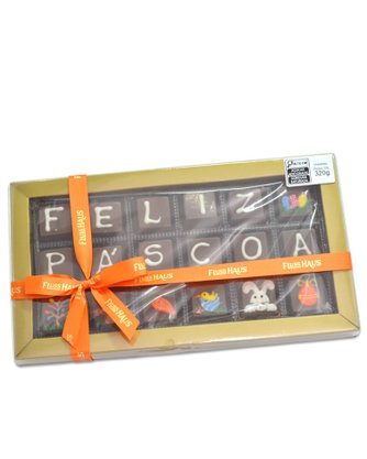 Chocolate Caixa com 18 Bombons Feliz Páscoa 320g