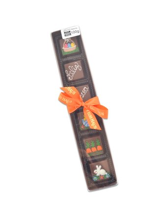 Chocolate Caixa com 6 Bombons Desenhos de Páscoa 100g