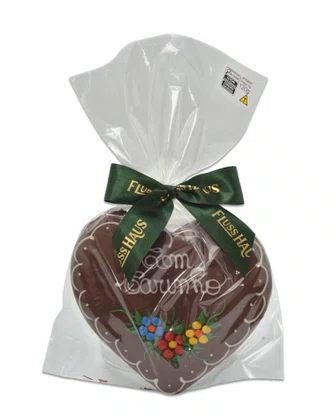 Coração de Pão de Mel com Chocolate 120g Com Carinho