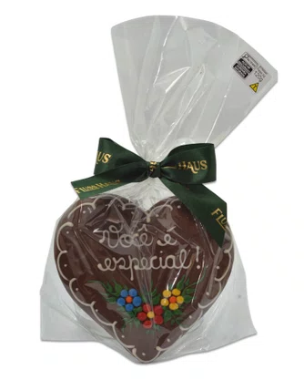 Coração de Pão de Mel com Chocolate 120g Você é Especial