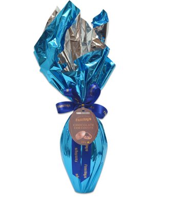 Ovo de Chocolate ao Leite com Confete 250g Azul