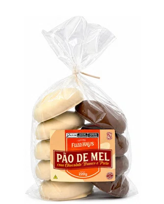 Pão de Mel com Chocolate Preto e Branco 220g