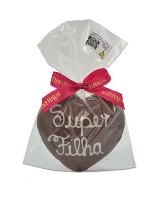 Pão de Mel Coração com Chocolate Super Filha 30G
