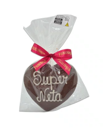 Pão de Mel Coração com Chocolate Super Neta 30G