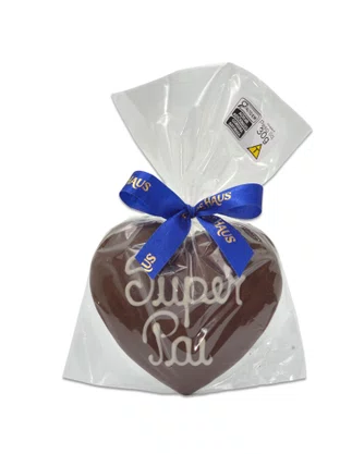 Pão De Mel Coração Com Chocolate Super Pai 30G