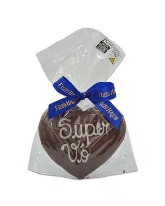 Pão de Mel Coração com Chocolate Super Vô 30G