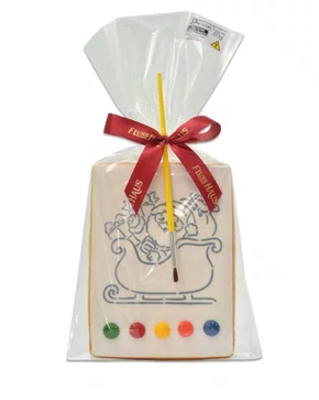 Bolacha Amanteigada Kit para Colorir Papai Noel 60g