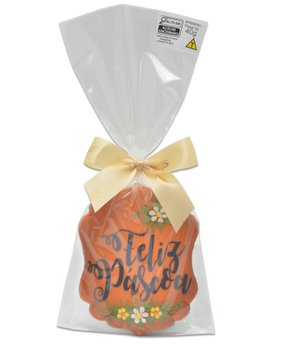 Bolacha Amanteigada Placa Feliz Páscoa Laranja 40g
