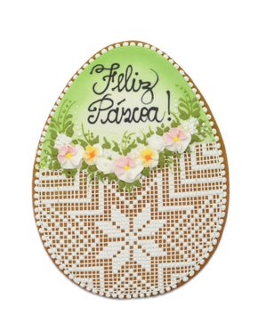 Bolacha de Mel com Especiarias Ovo Top M Xadrez e Flores 3D 50g