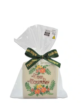 Bolinho de Mel Decorado Branco 50g - com Carinho