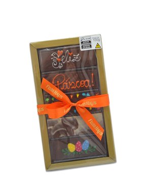Caixa com 5 Barras de Chocolate Feliz Páscoa 100g