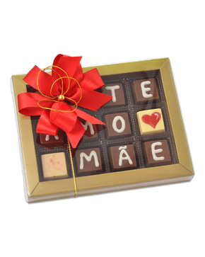 Caixa com Bombons de Chocolates Te Amo Mãe 200g