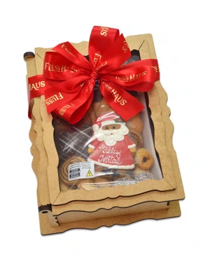 Caixa MDF com  Bandeja Sortida Natal 200G