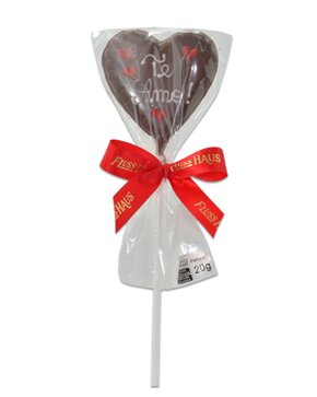 Coração de Chocolate no Palito Te Amo 20g