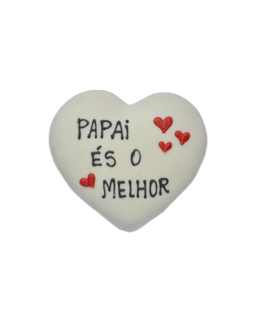 Coração P com Chocolate Branco Papai és o melhor 30g
