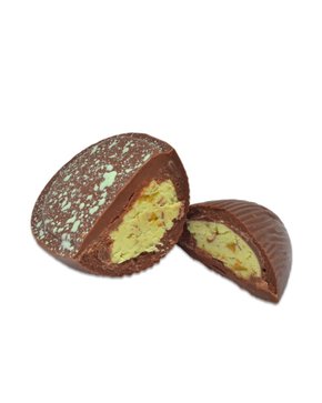 Meio Ovo de Chocolate ao Leite com Recheio de Pistache 50g