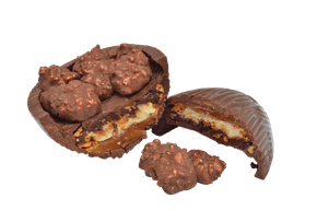 Ovo de Chocolate ao Leite com Recheio de Crocante de Amendoim e Caramelo 350g