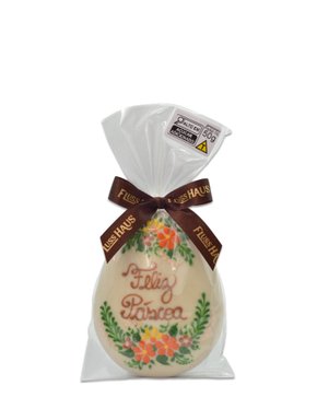 Pão de Mel Chocolate Branco Ovo P com Arranjo 50g