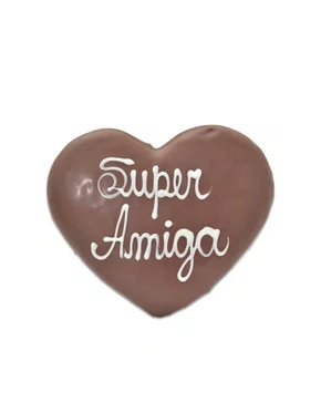 Pão de Mel Coração com Chocolate Super Amiga 30G