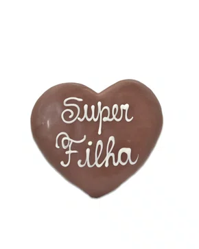 Pão de Mel Coração com Chocolate Super Filha 30G