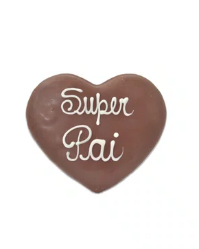 Pão De Mel Coração Com Chocolate Super Pai 30G