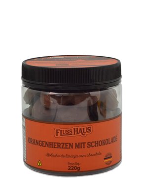 Pote Orangenherzen mit Schokolade 200g