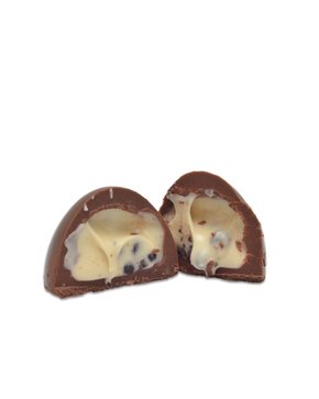 Trufa de Chocolate ao leite com Recheio de Chocolate Branco com Cookies 30g