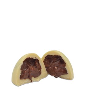 Trufa de Chocolate Branco com Recheio de Crocante de Amendoim 30g