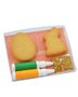 Bolacha amanteigada kit para colorir 4 bolachas com glâce  e confeitos 140g
