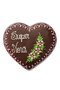 Coração de Pão de Mel com Chocolate 120g Super Nora