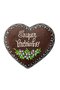 Coração de Pão de Mel com Chocolate 120g Super Padrinho