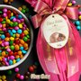 Ovo de Chocolate ao Leite com Confete 350g Rosa